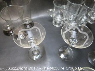 Assorted glassware