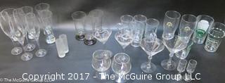 Assorted glassware