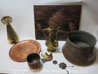 Collection of brass and copper 