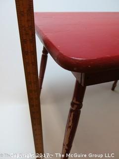 Vintage children's wooden table and 2 matching chairs 