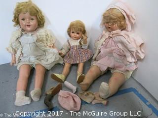 3 vintage dolls 