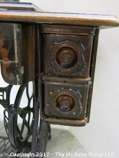 Vintage Cast Iron Treadle Singer Sewing Machine 