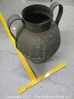 Metal double handled container 