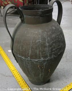 Metal double handled container 