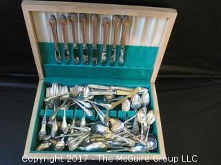 Rogers AA Silver plate cutlery set and chest