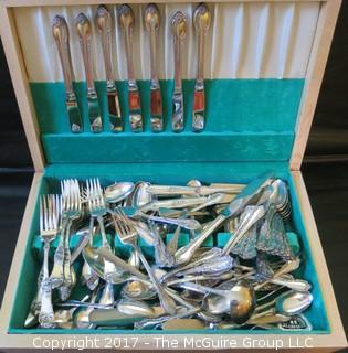 Rogers AA Silver plate cutlery set and chest