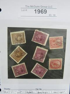 (#1969) Collectible Postage Stamps including world: Canada