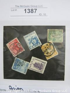 (#1387) Collectible Postage Stamps including world: Asian