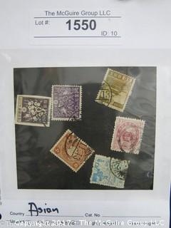 (#1550) Collectible Postage Stamps including world: Asian