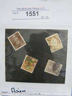 (#1551) Collectible Postage Stamps including world: Asian