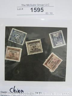 (#1595) Collectible Postage Stamps including world: China