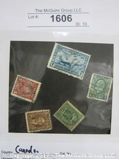 (#1606) Collectible Postage Stamps including world: Canada 