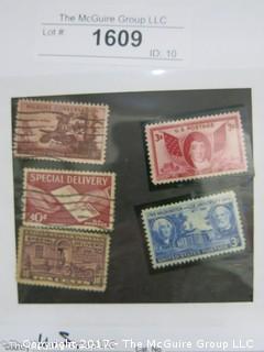 (#1609) Collectible Postage Stamps including U.S. 