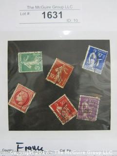 (#1631) Collectible Postage Stamps including world: France