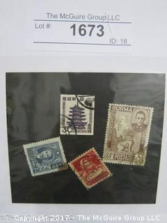 (#1673) Collectible Postage Stamps including Asian 