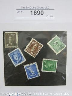 (#1690) Collectible Postage Stamps including Canada 