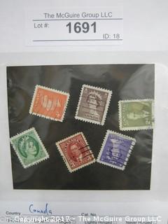 (#1691) Collectible Postage Stamps including Canada