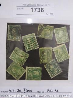 (#1736) Collectible Postage Stamps including U.S. 