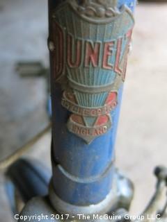 1964 Girls DUNELT (English) bicycle; unusual in that it is equipped with both hand and pedal brakes.  Frame solid, but needs tires. (Description Altered 06-01:10:11)