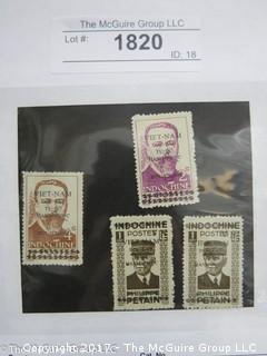 (#1820) Collectible Postage Stamps including Indochina