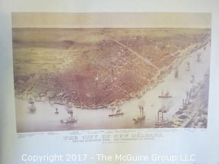 Map of New Orleans; print, unframed image size 12 x 19"