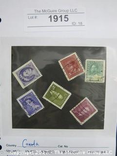 (#1915) Collectible Postage Stamps including Canada