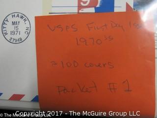 (#2137) USPS 100 First Day Covers from the 1970's