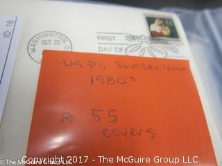 (#2139) USPS 55 First Day Covers from the 1980's