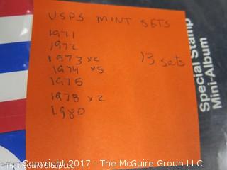 (#2150) 13 USPS Mint Sets: 1971, 72, (2)73, (5)74, 75, (2)78, 80