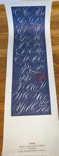 Calligraphy Poster; 13 x 36; unframed 