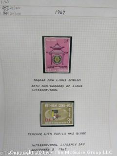 (#2153) Collection of Vietnam stamps and binder 