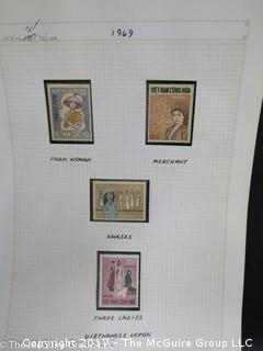 (#2153) Collection of Vietnam stamps and binder 