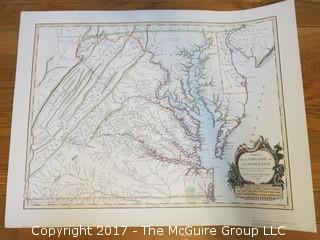 Map of Virginia and Maryland; print, 13 x 19"