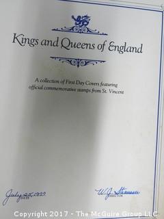 (#1946) FDC's Album;  "Kings and Queens of England" 