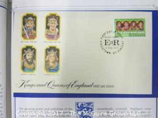 (#1946) FDC's Album;  "Kings and Queens of England" 