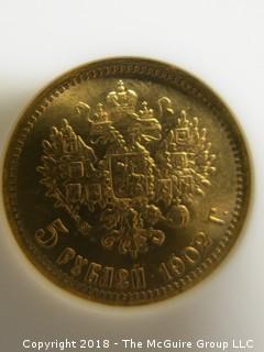 1902 5R RUSSIAN GOLD COIN 
NGS SLABBED GRADE: MS-64