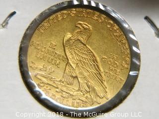 1913 TWO AND 1/2 DOLLAR U.S. GOLD COIN