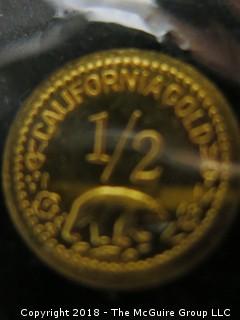 1852 CALIFORNIA 1/2 GRAM GOLD COIN