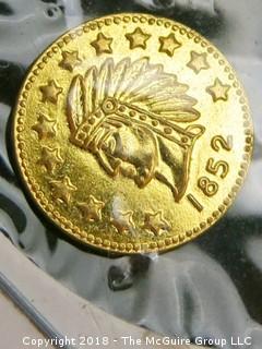 1852 CALIFORNIA 1/2 GRAM GOLD COIN