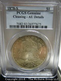 1878 S MORGAN SILVER DOLLAR; SLABBED BUT DEEMED UNGRADABLE BY PCGS