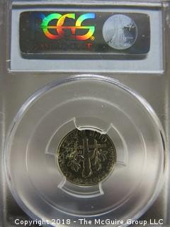 1961 DIME SLABBED AND GRADED PR 67 BY PCGS