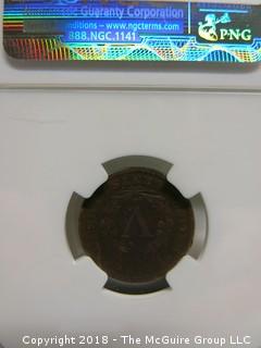 1902 5 CENT COIN; VG DETAILS; ENVIRONMENTAL DAMAGE; SLABBED BY NGC