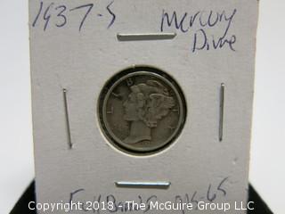 1937 S MERCURY DIME 