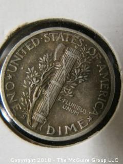 1942 S MERCURY DIME WITH FULL BANDS 