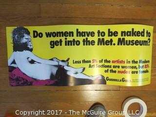 "Do Women Have To Be Naked To Get Into The Met"; poster