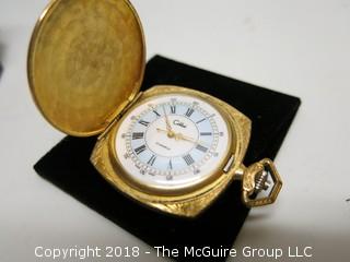 COLIBRI 17 JEWEL GOLD PLATED POCKET WATCH SWISS MADE