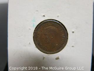 COLLECTION OF 4 CANADIAN PENNIES: 1920, 1920, 1940, 1941