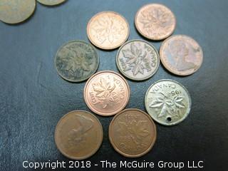 COLLECTION OF 19TH AND 20TH C CANADIAN COINS, INCLUDING SILVER 