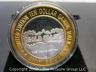 SILVER TEN DOLLAR GOLD COAST GAMING TOKEN