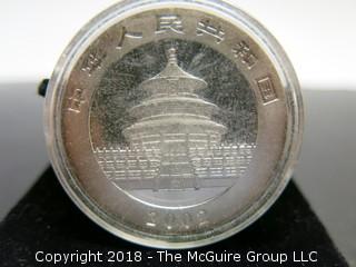 2002 PANDA SILVER 1 TR OZ COIN